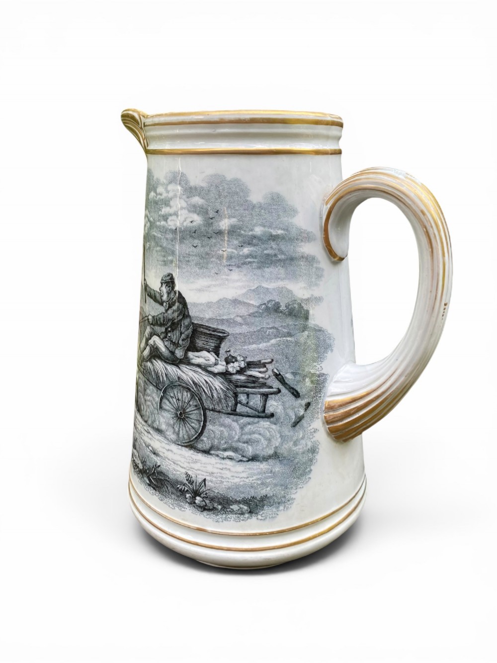 Copeland pottery Going to the Derby jug, c. 1870. View V