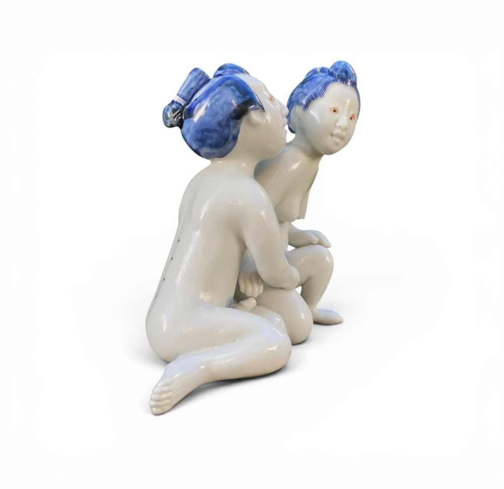 Hirado porcelain figure group, Japan, c. 1880, Meiji Period. View IV