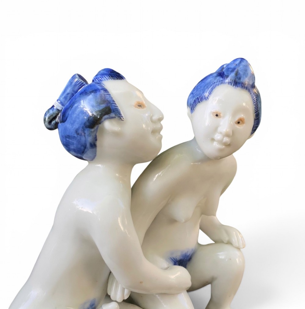 Hirado porcelain figure group, Japan, c. 1880, Meiji Period. View VIII