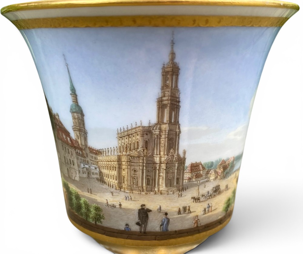 Meissen porcelain cabinet cup, ‘Dresden’, c. 1830. View VII