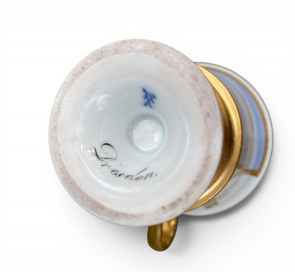 Meissen porcelain cabinet cup, ‘Dresden’, c. 1830. View VIII