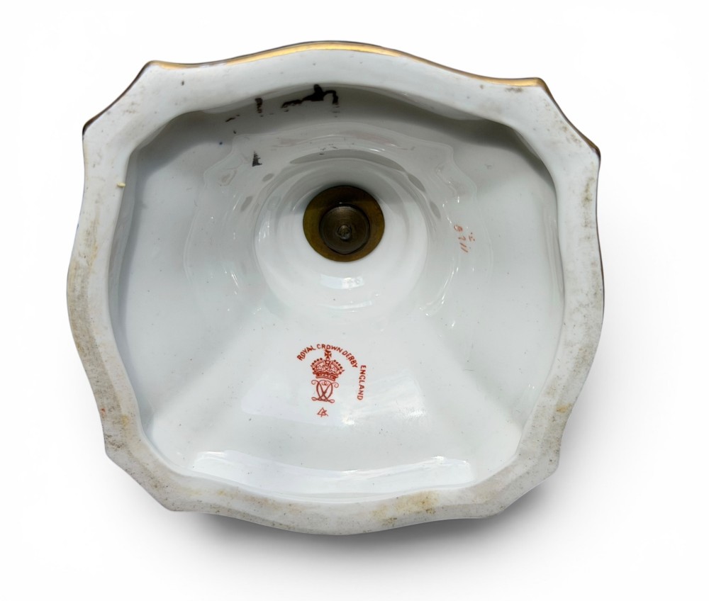 Royal Crown Derby candlesticks, Imari, dated 1919. View VII