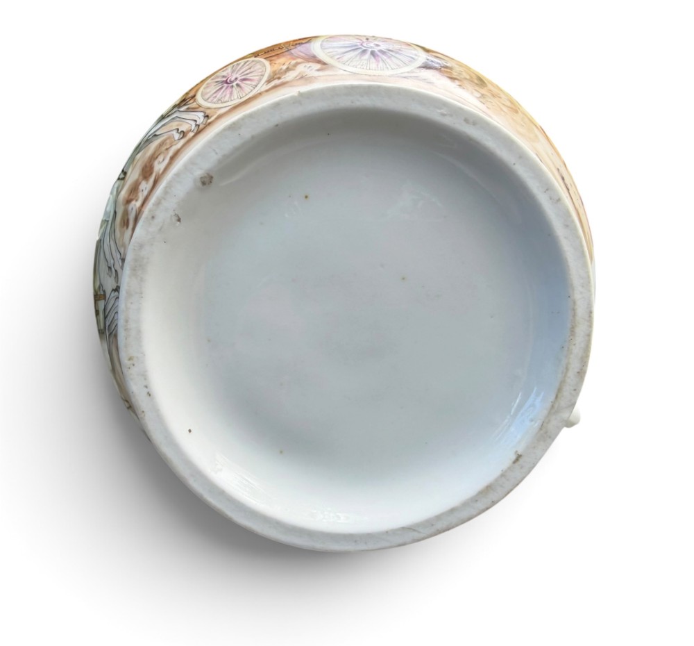 Coalport porcelain Hull to York Coaching jug, c. 1830. View XIII