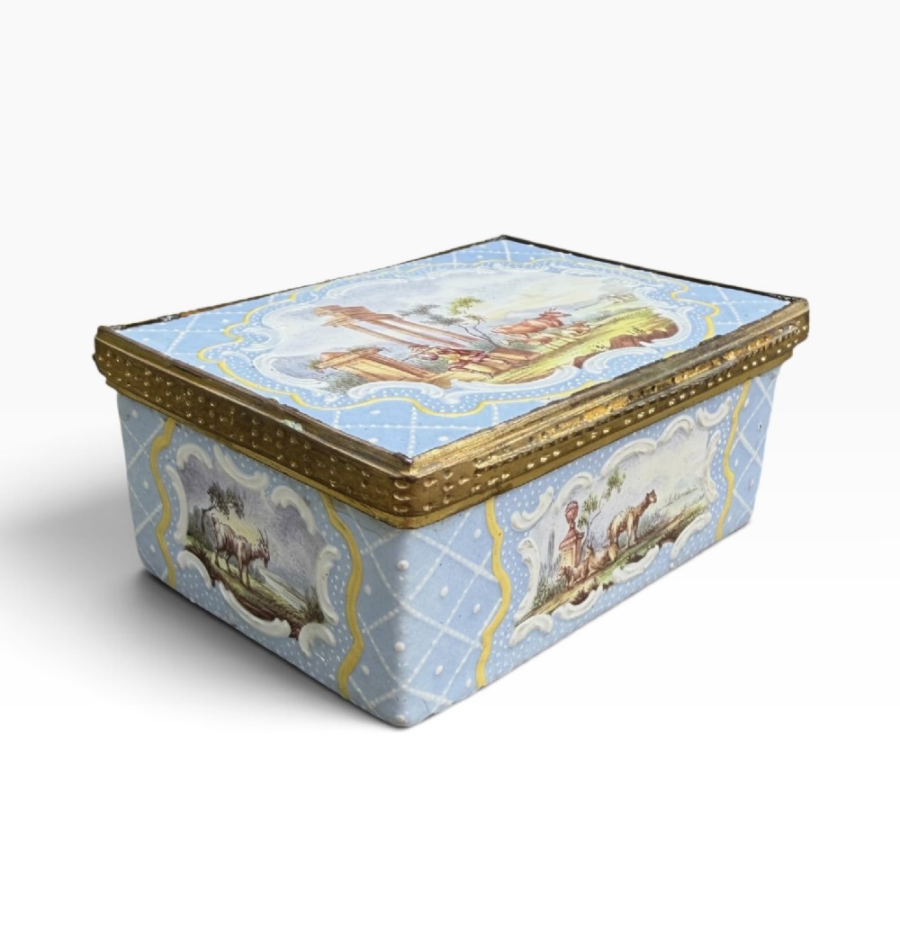 Bilston enamel snuff box, Staffordshire, c. 1770.