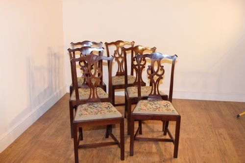 Set of 6 Mahogany Dining Chairs