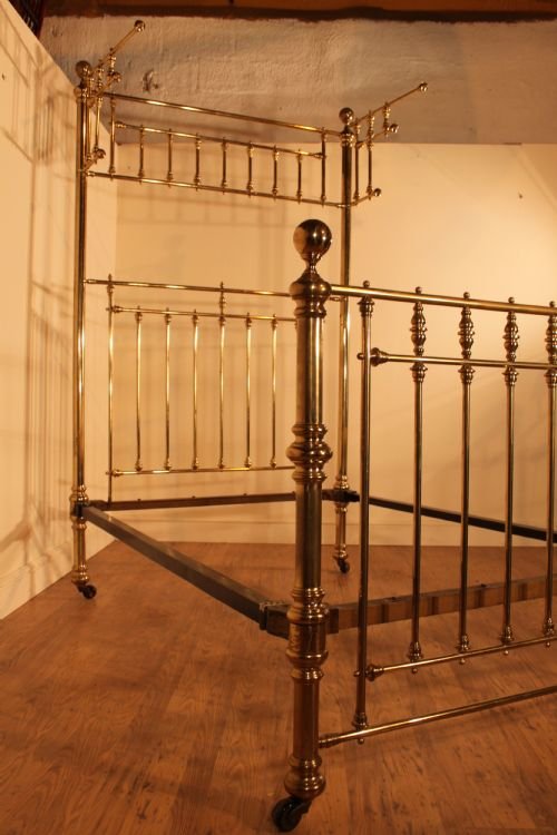 Victorian Brass Half Tester Bed