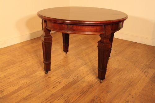 Victorian Mahogany Circular Extending Table