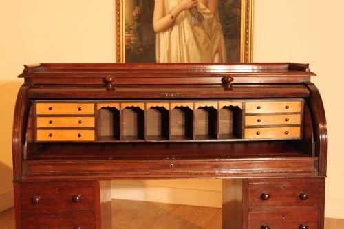 fig 1. Victorian mahogany Cylinder desk