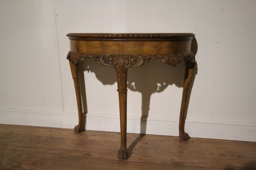 Carved Oak Console Table