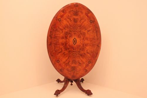 Victorian Burr Walnut Breakfast Table