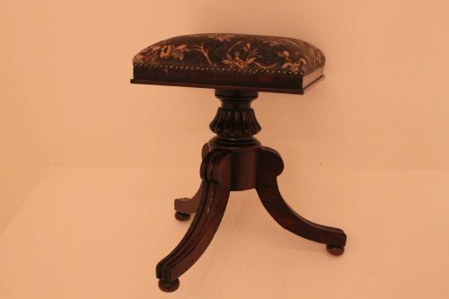 William IV Rosewood Piano Stool