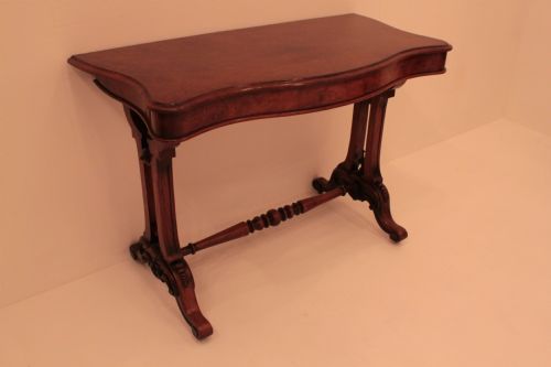 Victorian Walnut Stretcher Table