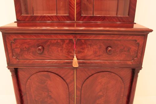 fig 1. William IV Mahogany 2 door Secretaire Bookcase