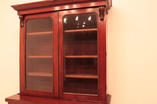 fig 1. Victorian Mahogany 2 door secretaire bookcase