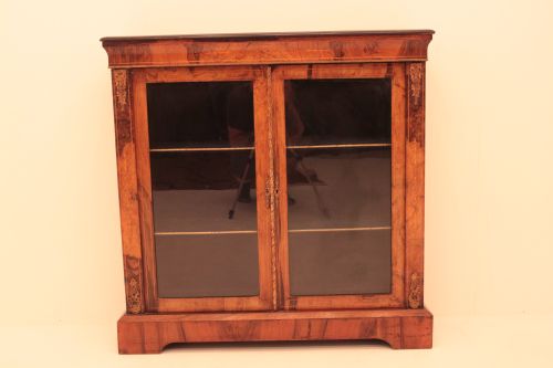 Victorian 2 Door Walnut Pier Cabinet