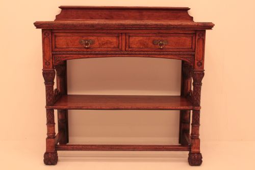Mid Victorian Carved Oak Buffet