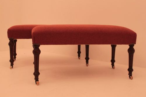 Pair of Victorian Oak Stools