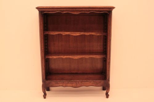 Small Oak Open French Bookcase