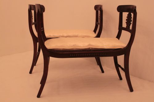 Pair of Simulated Rosewood Window Seats
