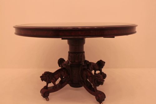 Highly Decorative French Oak Dining Table