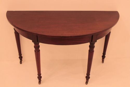 Mahogany "D" Shaped Side Table