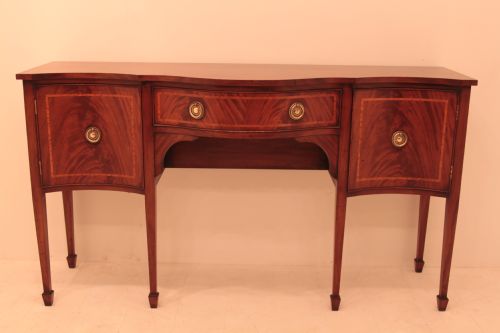 Regency Style Mahogany Sideboard of Serpentine Form