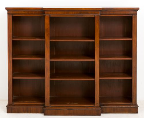 William IV Mahogany Breakfront Open Bookcase