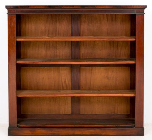 Victorian Mahogany Open Bookcase