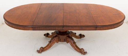 Mid Victorian Mahogany Circular Extending Dining Table