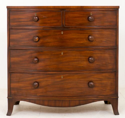 William IV Mahogany Bow Fronted Chest of Drawers