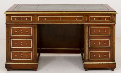 Superb Quality French Mahogany Kneehole Desk