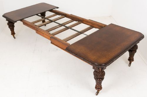 fig 1. Mid Victorian Oak extending dining table