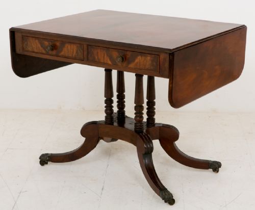 REGENCY MAHOGANY SOFA TABLE - ADDITIONAL PHOTO 2