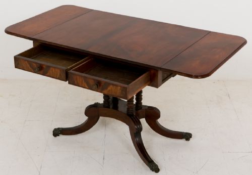 REGENCY MAHOGANY SOFA TABLE - ADDITIONAL PHOTO 3