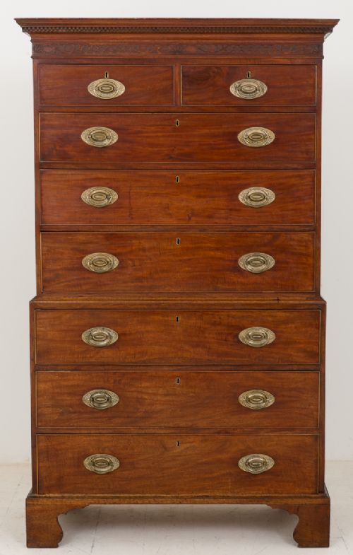 Mahogany George II Chest on Chest