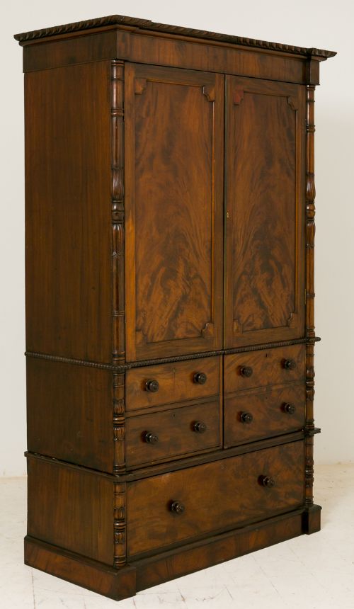 William IV Mahogany Gentlemans Wardrobe