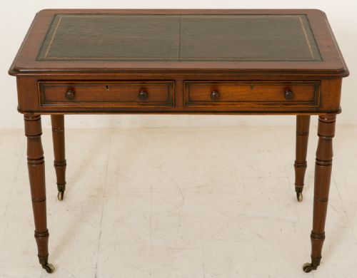 Mid Victorian 2 Drawer Mahogany Writing Table