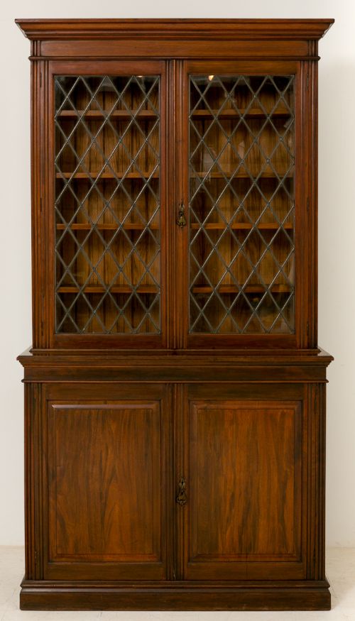 Late Victorian Walnut 2 Door Bookcase