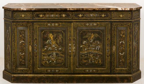 fig 1. Mid Victorian Chinoiserie 4 door Side Cabinet