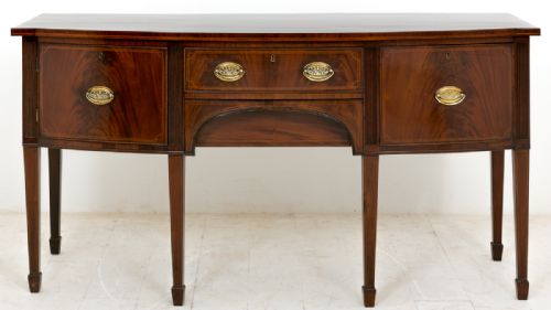 Regency Mahogany Bow Fronted Sideboard