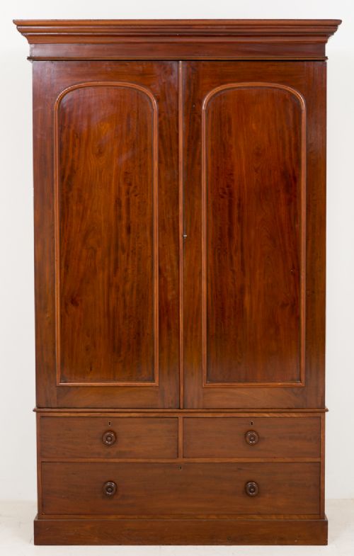 Mid Victorian 2 Door Mahogany Wardrobe