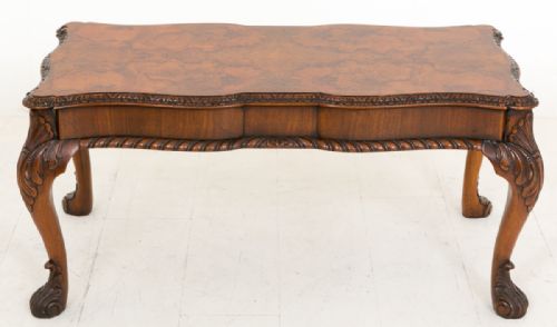 Burr Walnut Queen Anne Style Coffee Table