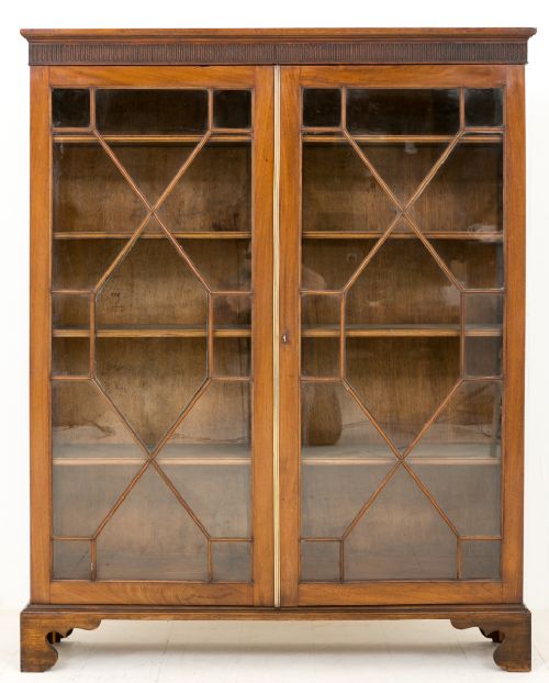 Mahogany Georgian Influenced 2 Door Glazed Bookcase
