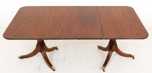 Regency Mahogany Twin Pedestal Dining Table
