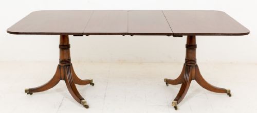 fig 1. Regency Mahogany twin Pedestal Dining table