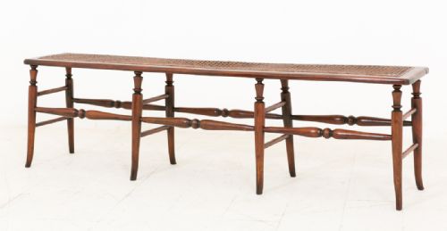 Late Victorian Cane Window Seat