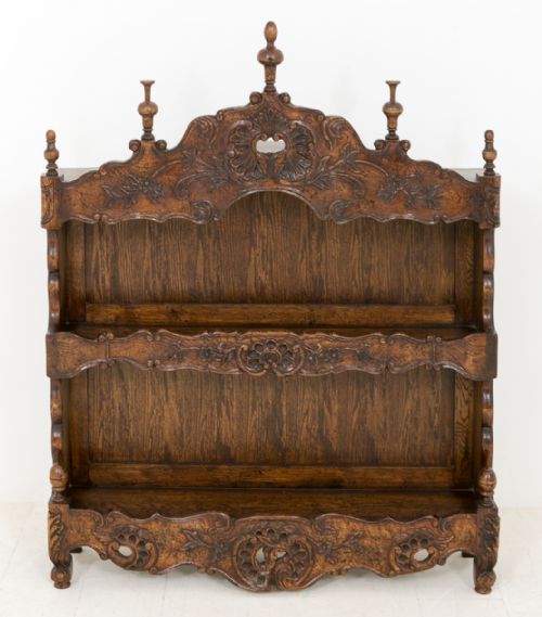 French Carved Oak Bread Rack