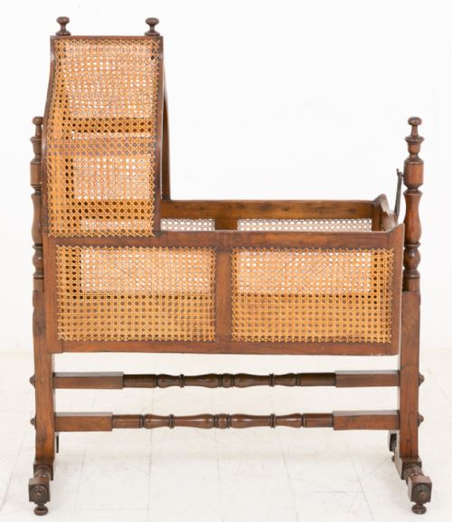 William IV Mahogany Cane Crib