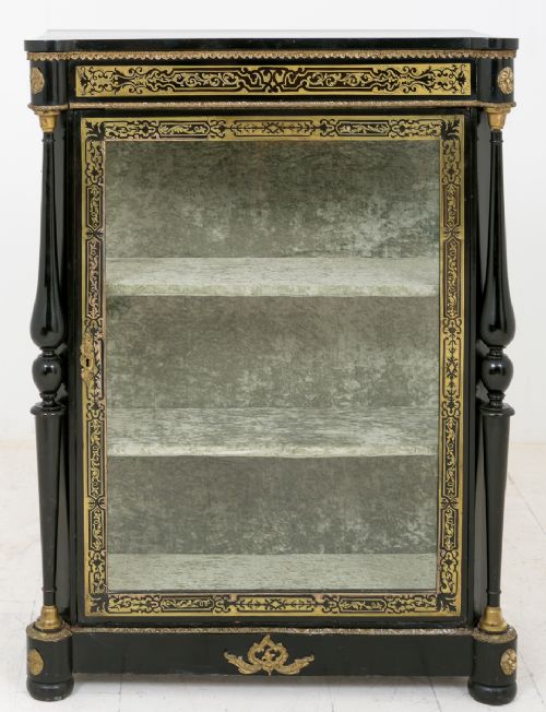 Ebonised Brass Inlaid Pier Cabinet