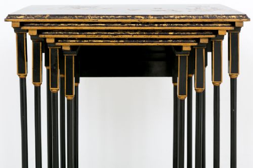 fig 3. Late Victorian Chinoiserie Nest of 4 tables